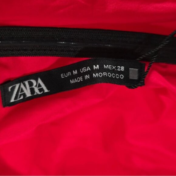 NWT ZARA Strawberry Red Ruched SEXY Mini Dress w/Bow 3673/180 BLOGGERS FAV Sz M - Picture 5 of 12